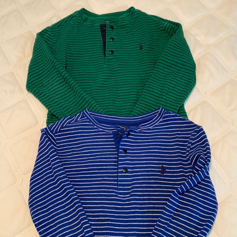 Lot of (2) boys Ralph Lauren Polo long sleeve shirts